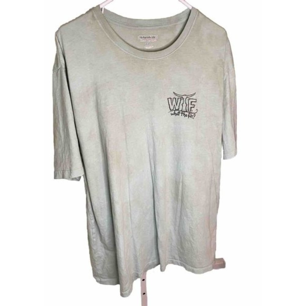 What The Fin Shirt Men‎ XXL Green Short Sleeve Performance Sun Wicking